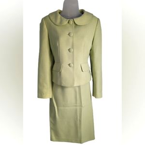 Talbots 2 piece light green skirt suit